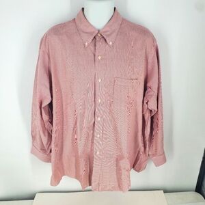 Brooks Brothers Makers Striped Button Down Dress Shirt Long Sleeve Size 17.5